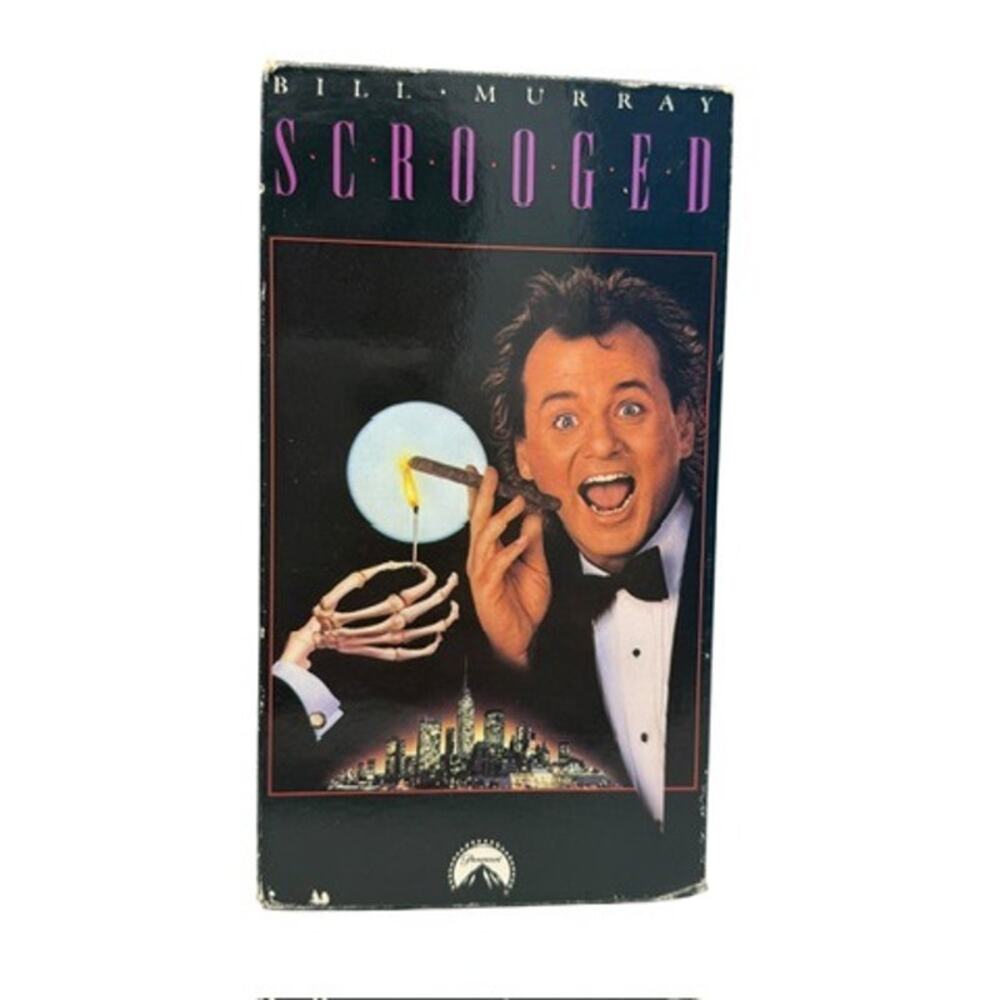 Scrooged (VHS, 1990) Bill Murray Christmas Comedy Dickens Karen Allen